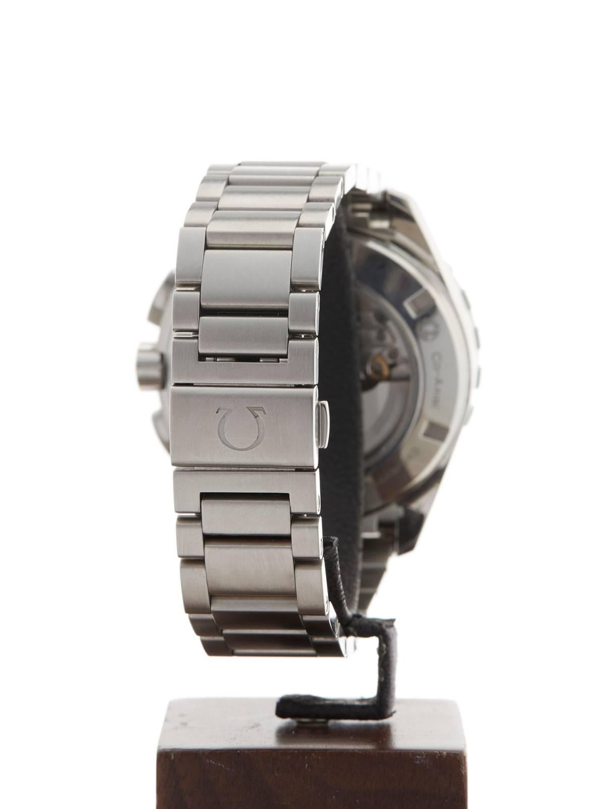 Omega Stainless Steel Seamaster Aqua Terra GMT Chronograph Automatic Wristwatch 2