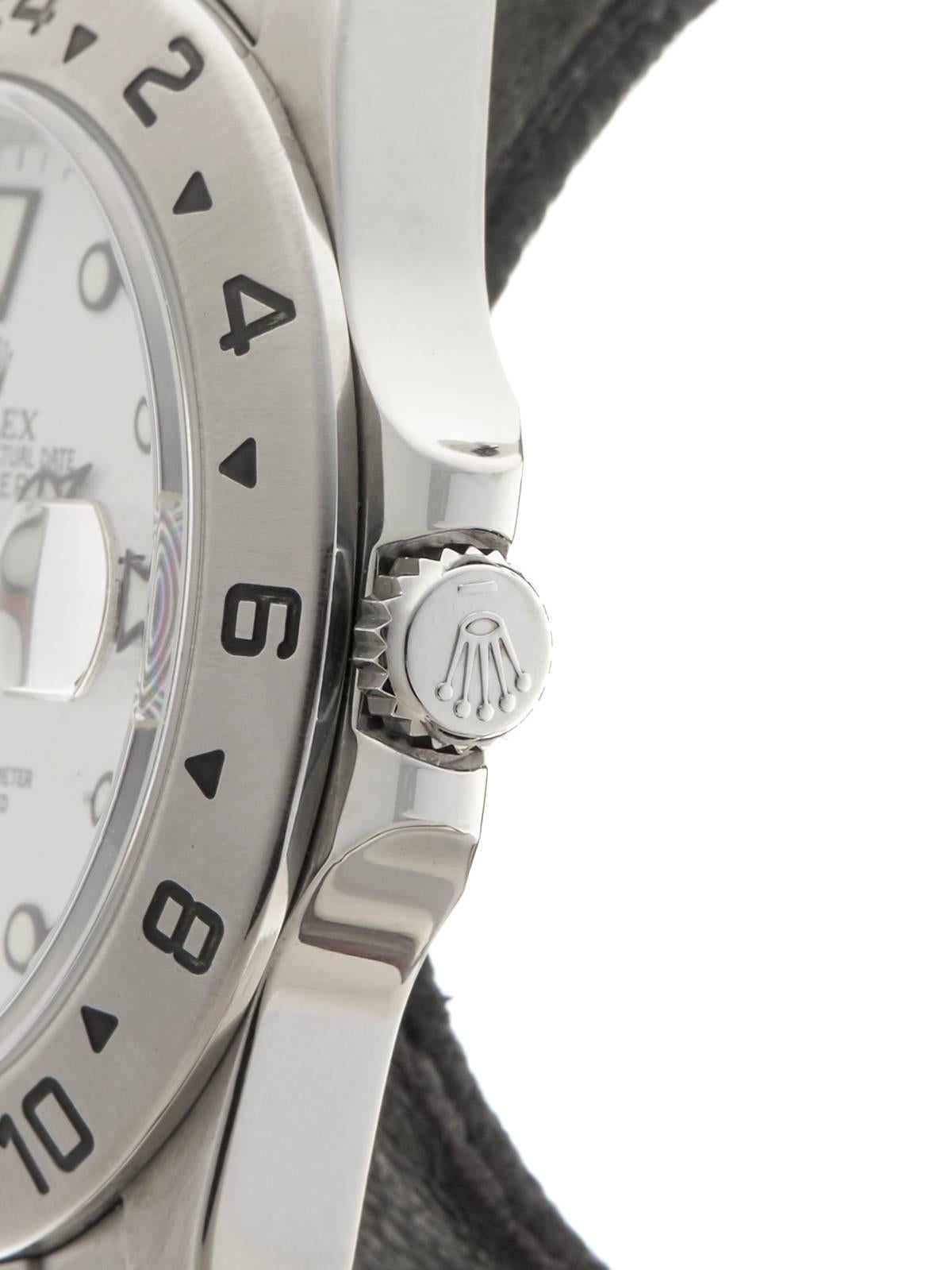 Men's Rolex Stainless Steel Explorer II Polar Automatic Wristwatch 16570
