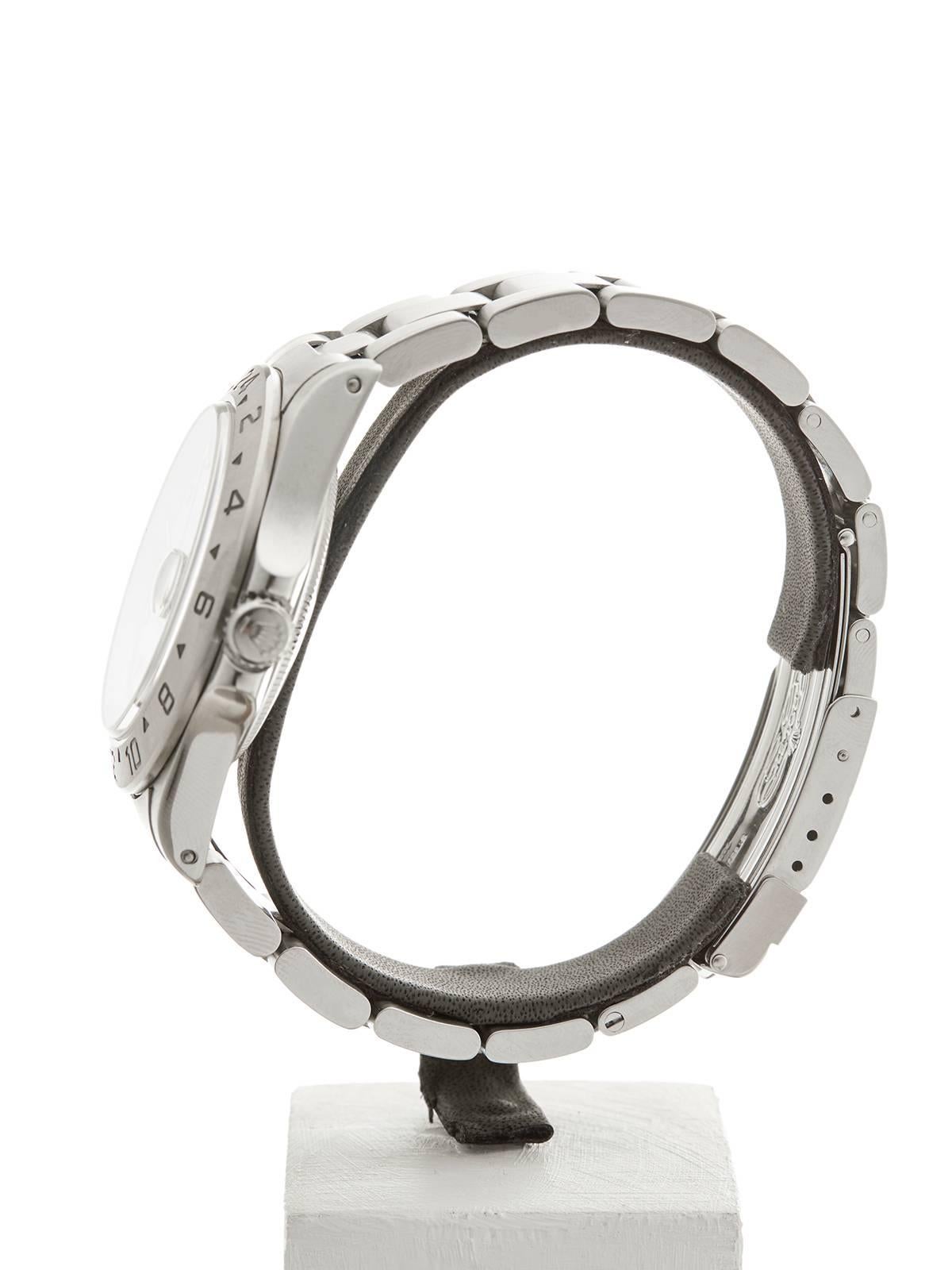 Rolex Stainless Steel Explorer II Polar Automatic Wristwatch 16570 1