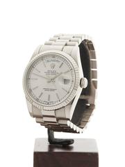 Rolex Day-Date 18 Karat White Gold Unisex 118239