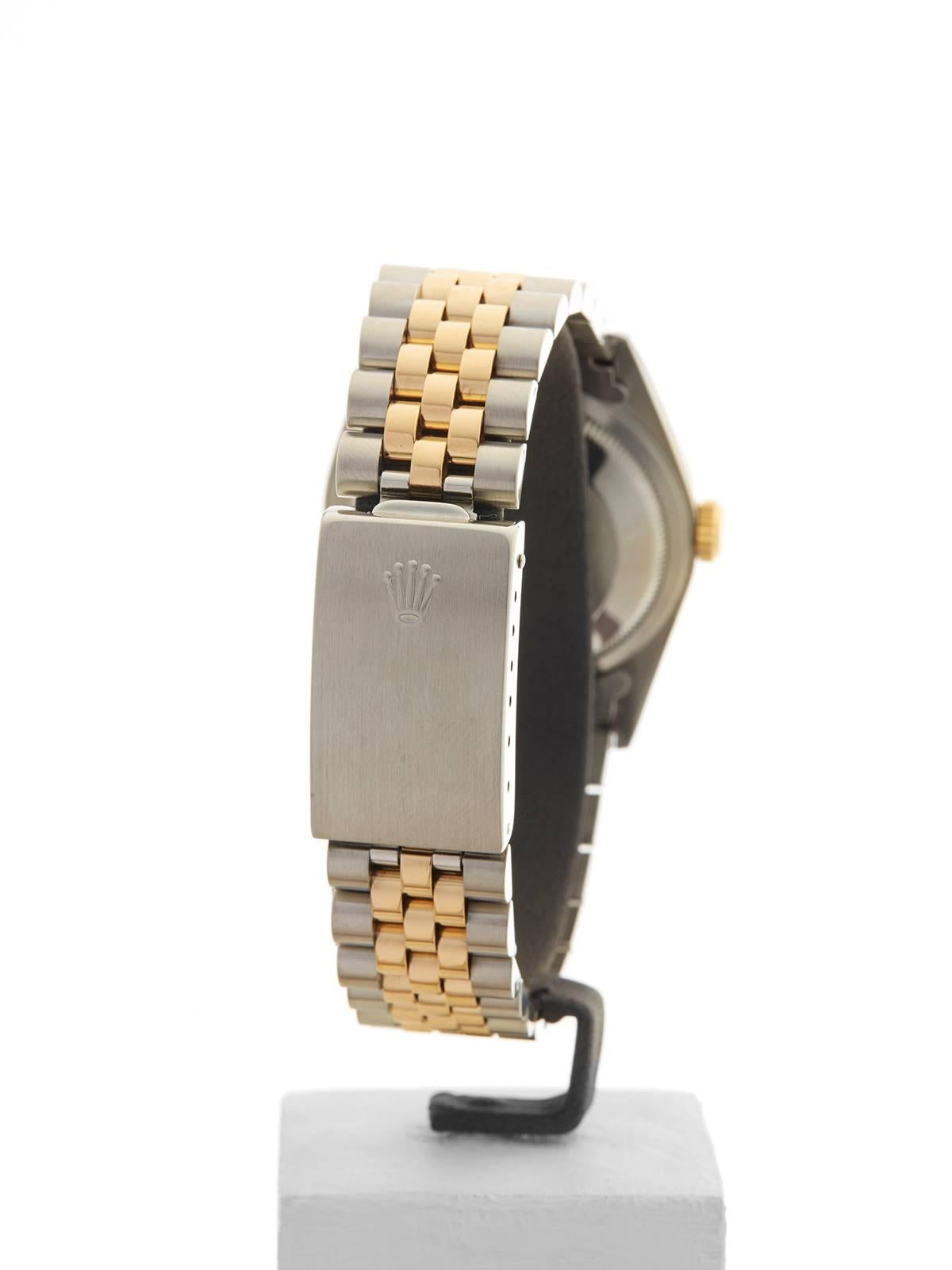 Rolex Datejust Stainless Steel/18 Karat Yellow Gold Unisex 16233, 1997 4