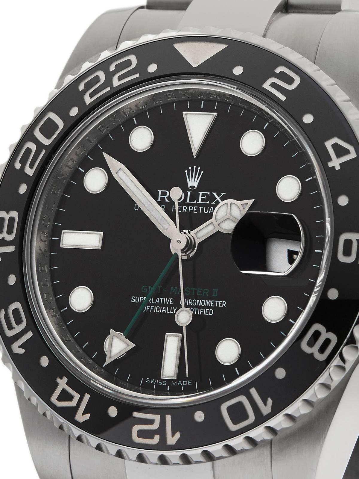 Rolex GMT-Master II Stainless Steel Gents 116710LN In Excellent Condition In Bishop's Stortford, Hertfordshire