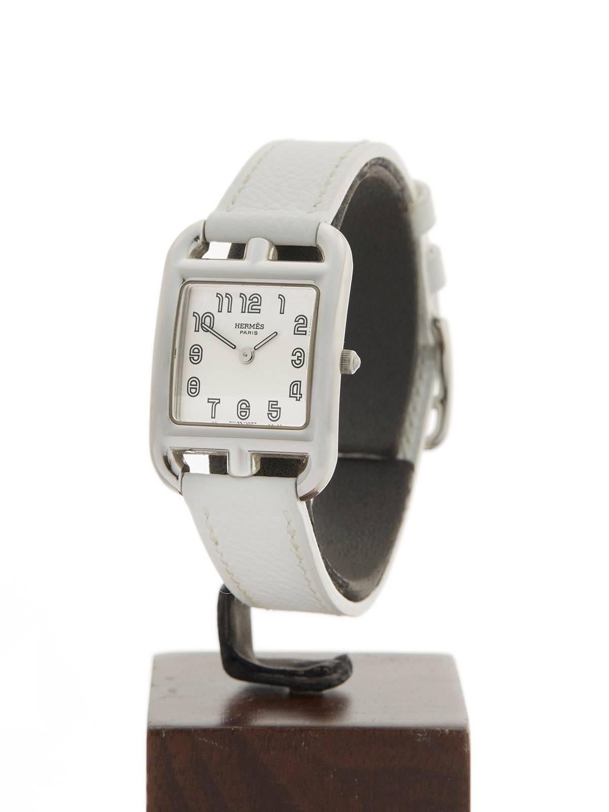 Ref: W3704
Model: CC1210
Serial: 190****
Condition:  9 - Excellent condition
Age: 2010's
Case Diameter: 23 mm
Case Size: 23mm by 33mm
Box and Papers: Xupes Presentation Pouch
Movement: Quartz
Case: Stainless Steel
Dial: White Arabic
Bracelet: White