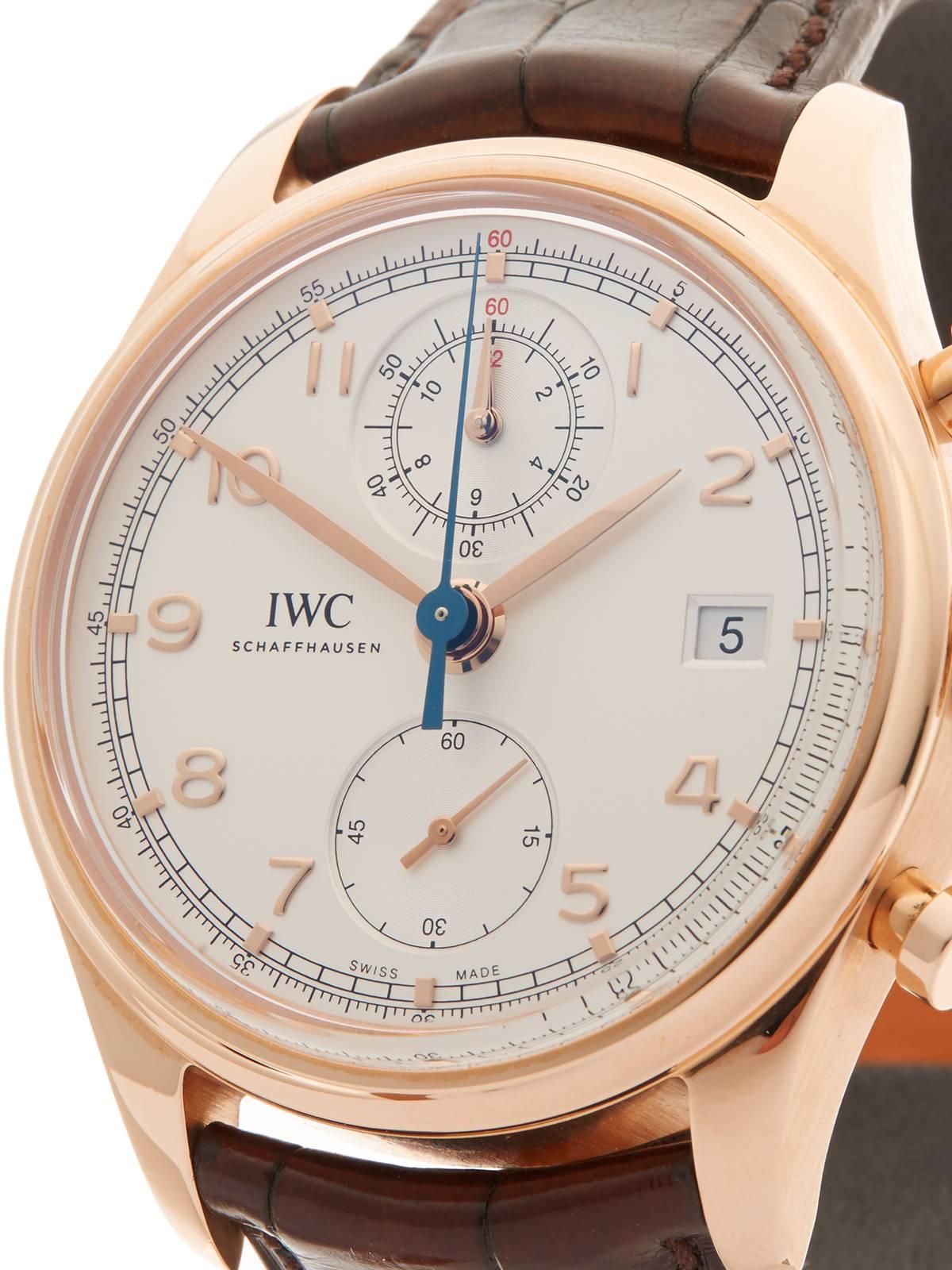 IWC Portuguese Chronograph Gents IW390402 Watch In New Condition In Bishop's Stortford, Hertfordshire