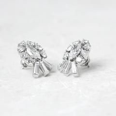 Tiffany & Co. 2.70 Carat Diamond Palladium Stud Earrings