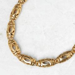 Cartier 18 Karat Yellow Gold Double C Design Statement Necklace