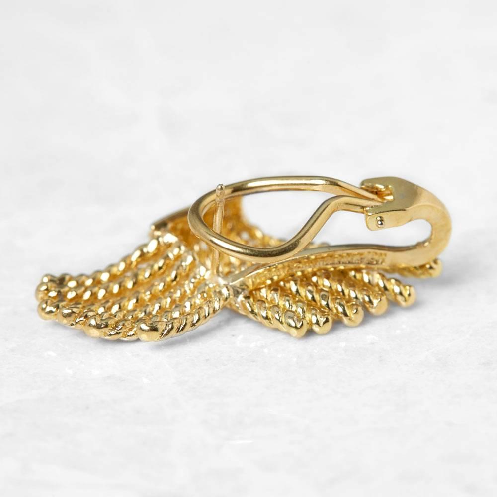 Modern Tiffany & Co. 18 Karat Yellow Gold Rope Design Schlumberger Earrings