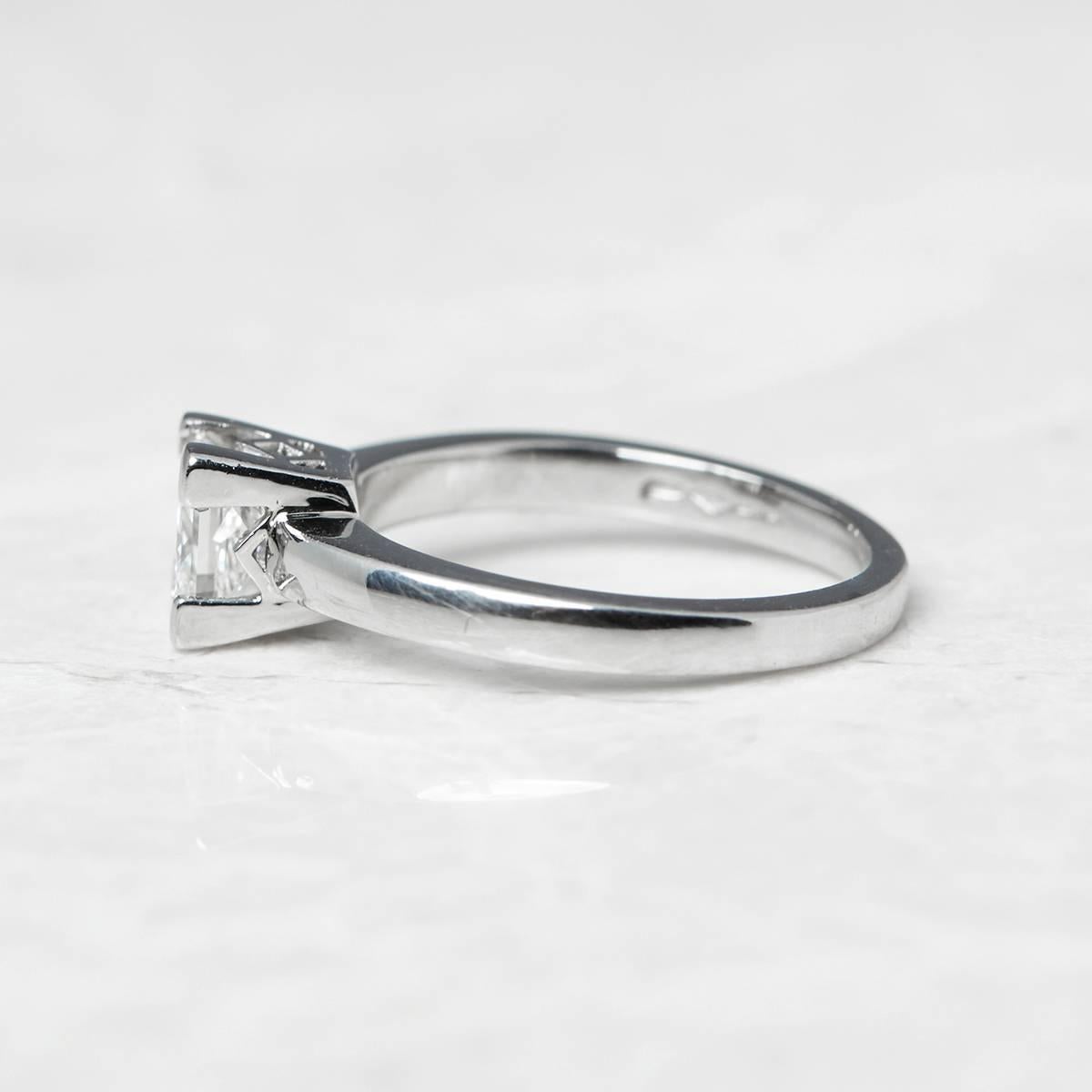 GIA Certified Diamond Platinum Engagement Ring In Excellent Condition In Bishop's Stortford, Hertfordshire