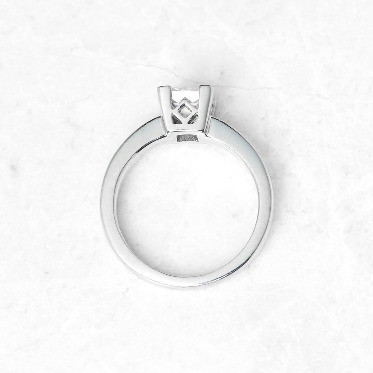 GIA Certified Diamond Platinum Engagement Ring 1