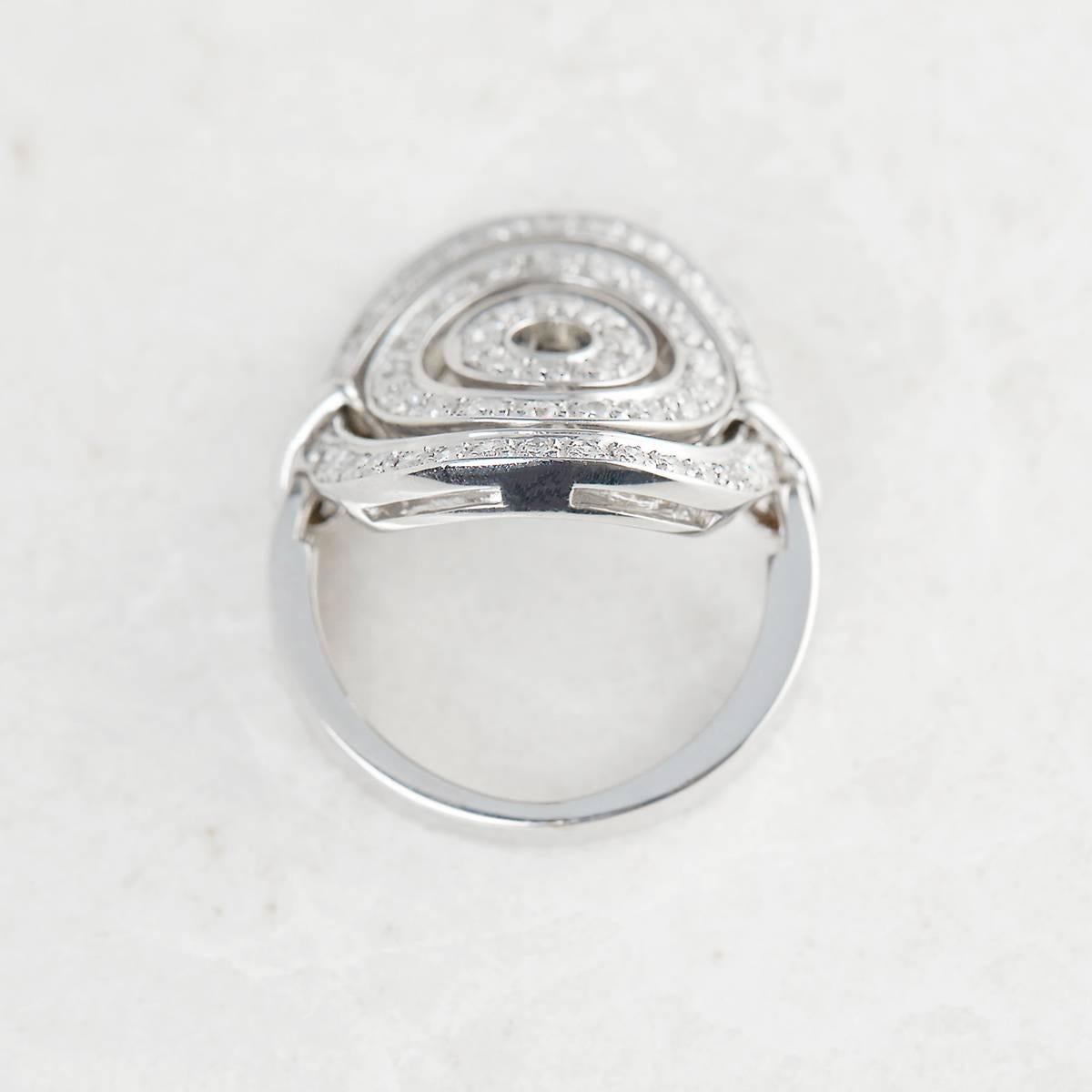 Bulgari 1.20 Carat Diamond Gold Shield Design Cerchi Ring In Excellent Condition In Bishop's Stortford, Hertfordshire