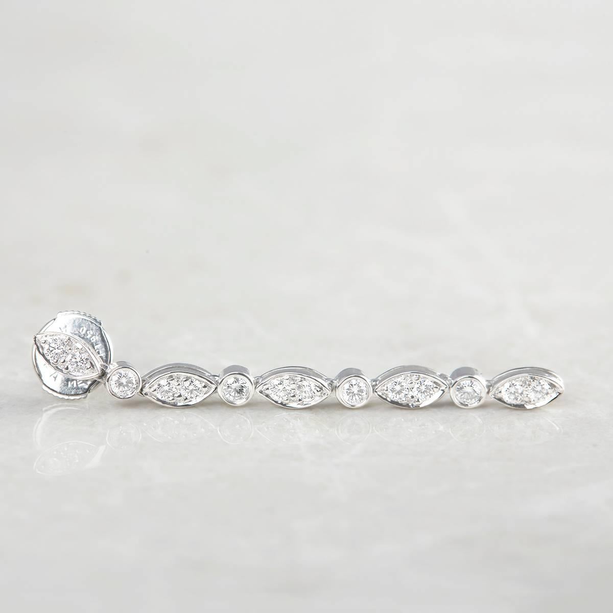 Women's Tiffany & Co. 1.10 Carat Diamond Platinum Drop Earrings