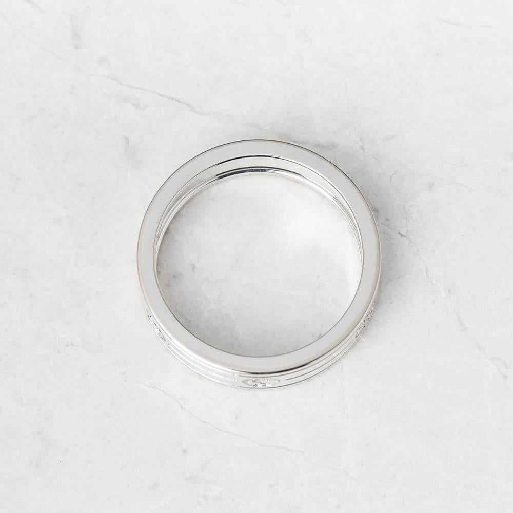 Gucci White Gold Logo Ring 1