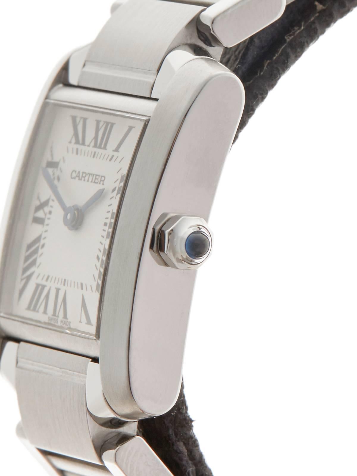 Women's Cartier Tank Francaise Stainless Steel Ladies 2384 or W51008Q3, 2000s