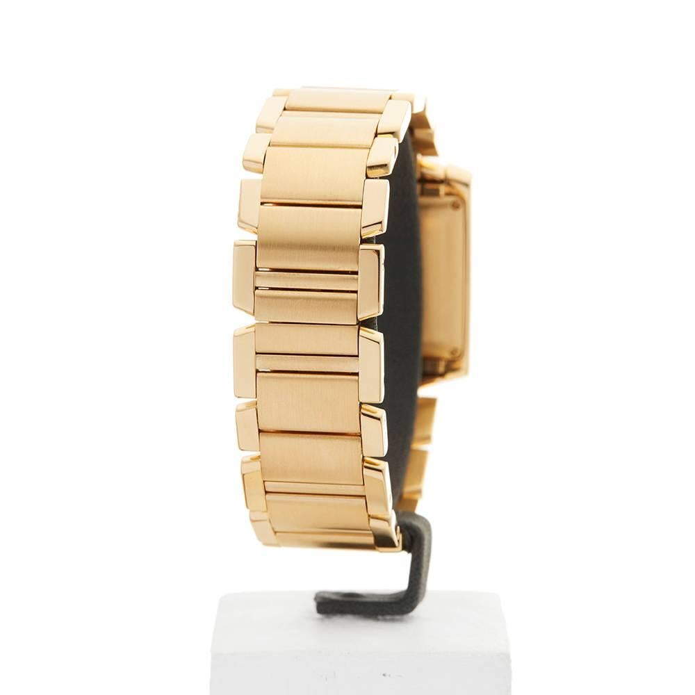 Cartier Tank Francaise 18 Karat Yellow Gold Gents 1840 or W50001R2, 2010s 1