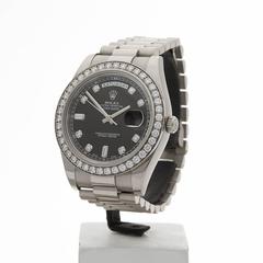 Rolex Day-Date II 18 Karat White Gold Gents 218349, 2010