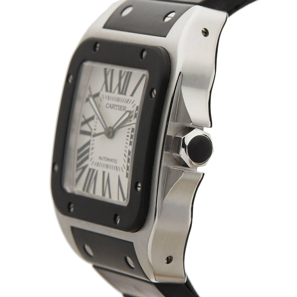 Men's Cartier Santos 100 Extra Large Stainless Steel Gents 2656 Or W20121U2, 2010s