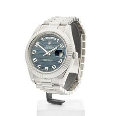 Rolex Day-Date II 18 Karat White Gold Gents 218239, 2009
