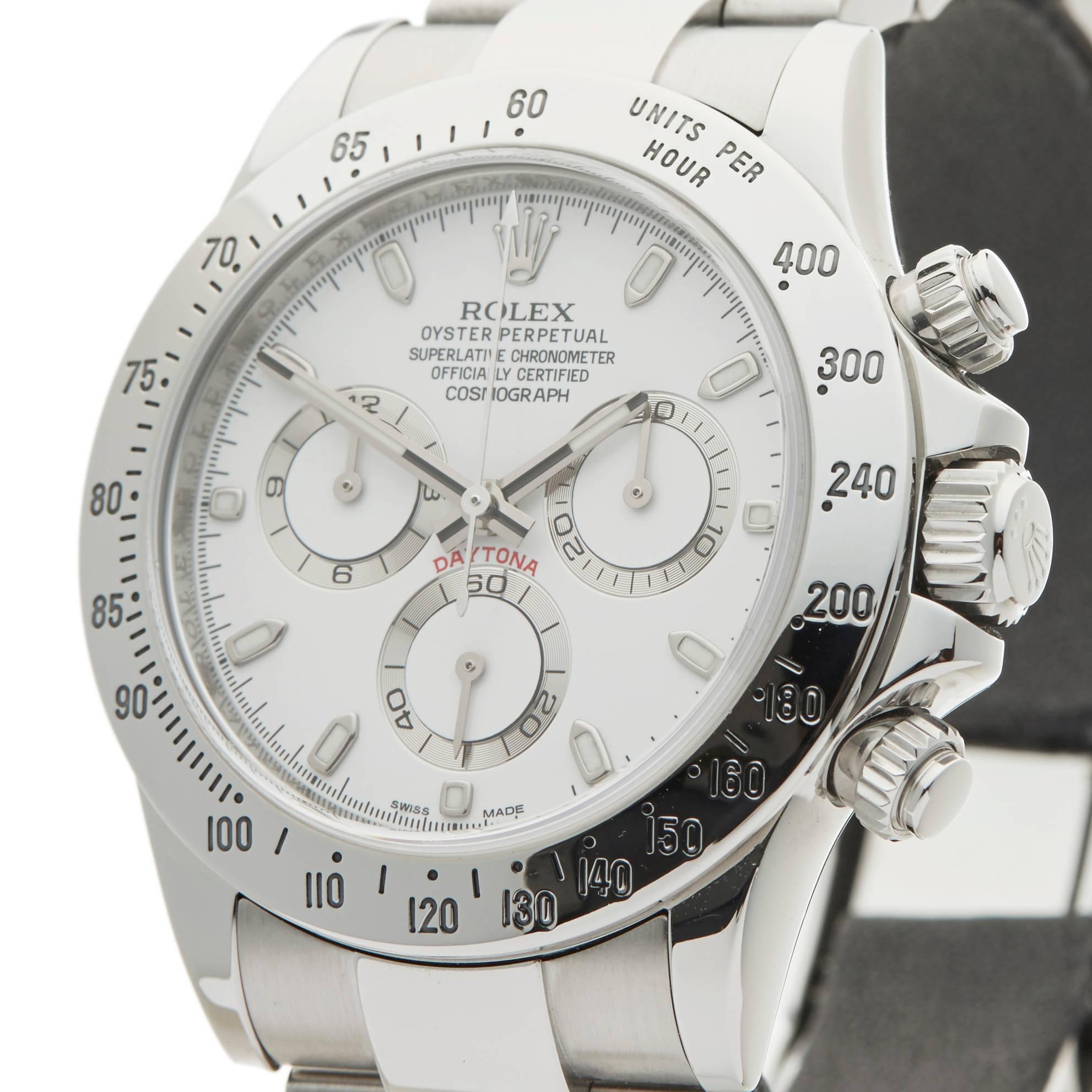 Rolex Daytona Stainless Steel Gents 116520, 2014 In Excellent Condition In Bishop's Stortford, Hertfordshire