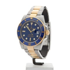 Rolex Submariner Stainless Steel and 18 Karat Yellow Gold Gents 116613LB, 2011