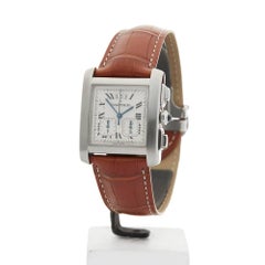Cartier Tank Francaise Chronoflex Stainless Steel Unisex 2531, 2000s