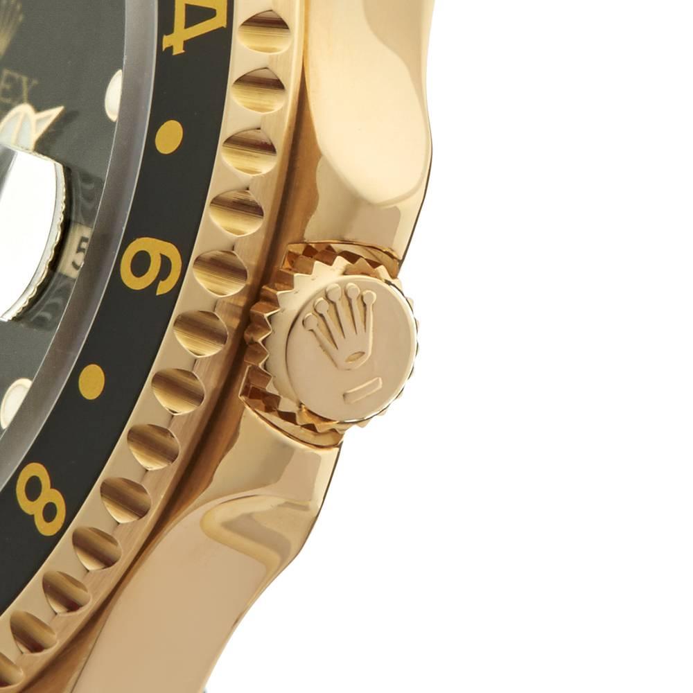 Men's Rolex GMT-Master II 18 Karat Yellow Gold Gents 16718, 1997