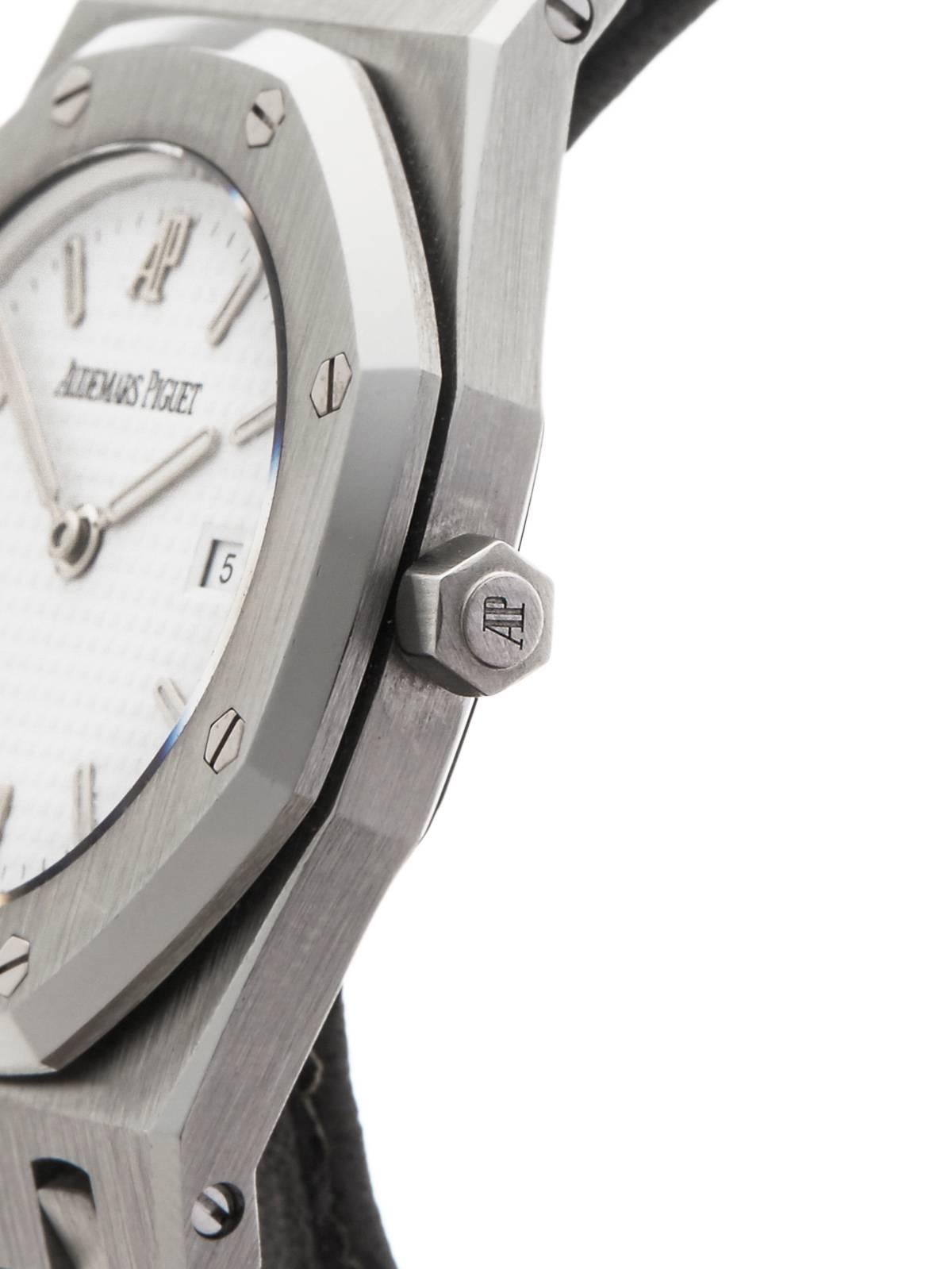 Audemars Piguet Ladies Stainless Steel Royal Oak Quartz Wristwatch, 2000s In Excellent Condition In Bishop's Stortford, Hertfordshire