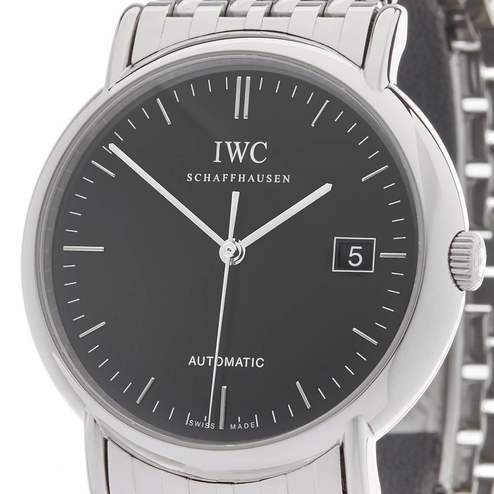 IWC Stainless Steel Portofino Automatic Wristwatch, 2000s In Excellent Condition In Bishop's Stortford, Hertfordshire
