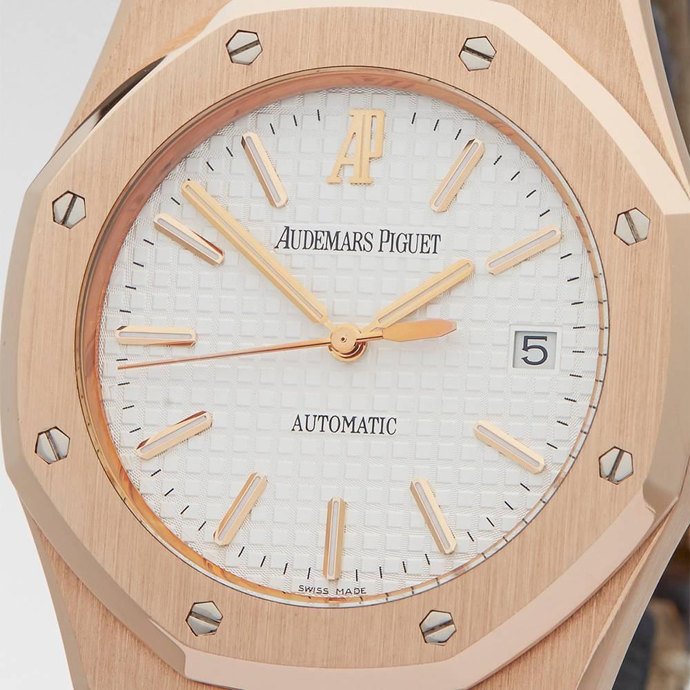 Audemars Piguet Rose Gold Royal Oak Automatic Wristwatch Ref W3442 In Excellent Condition In Bishop's Stortford, Hertfordshire