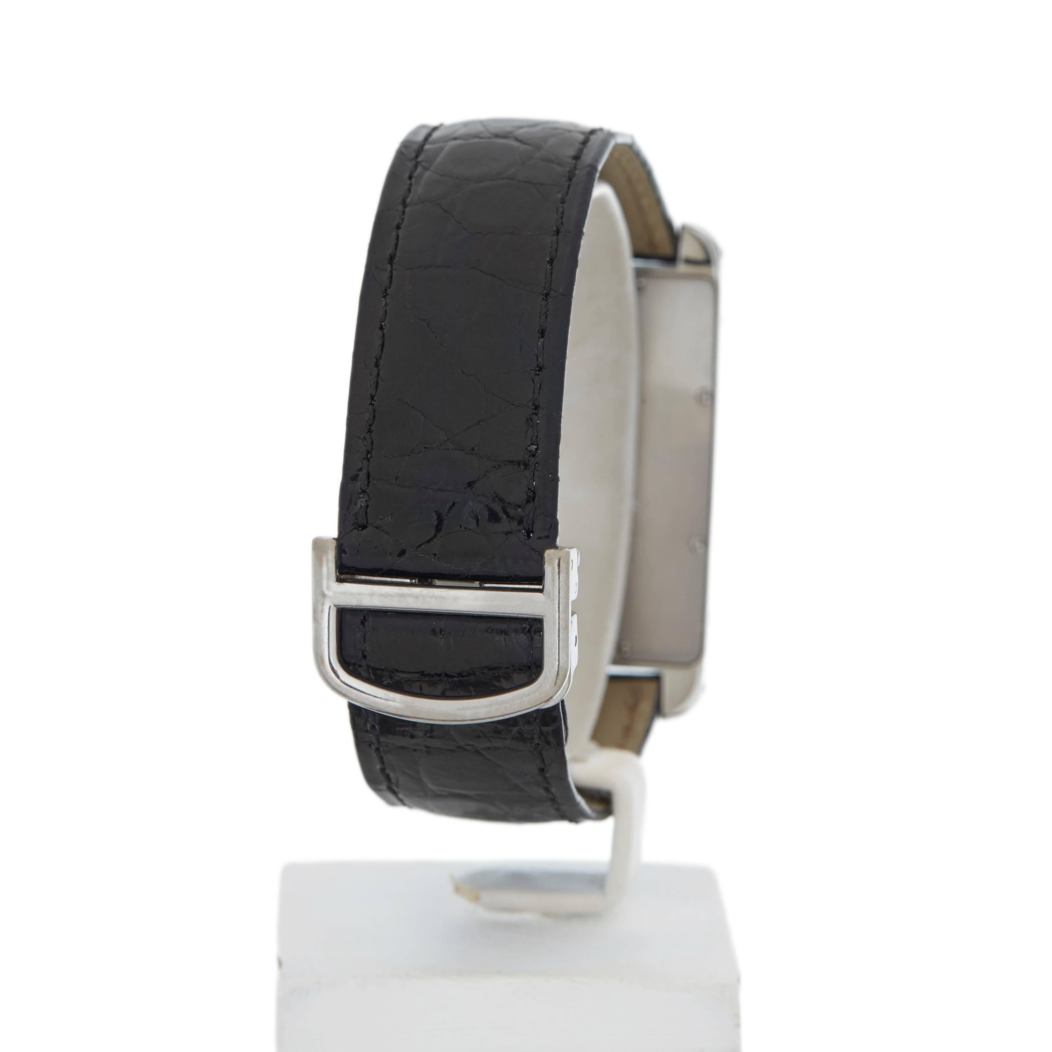 Cartier White Gold Tank Americaine Quartz Wristwatch Ref W2603356, 2000s 3