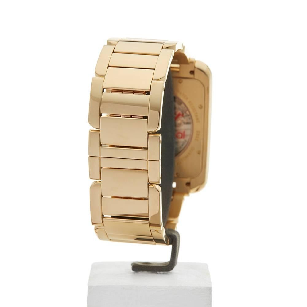 Cartier Yellow Gold Tank Anglaise Automatic Wristwatch Ref W5310018, 2010s 3