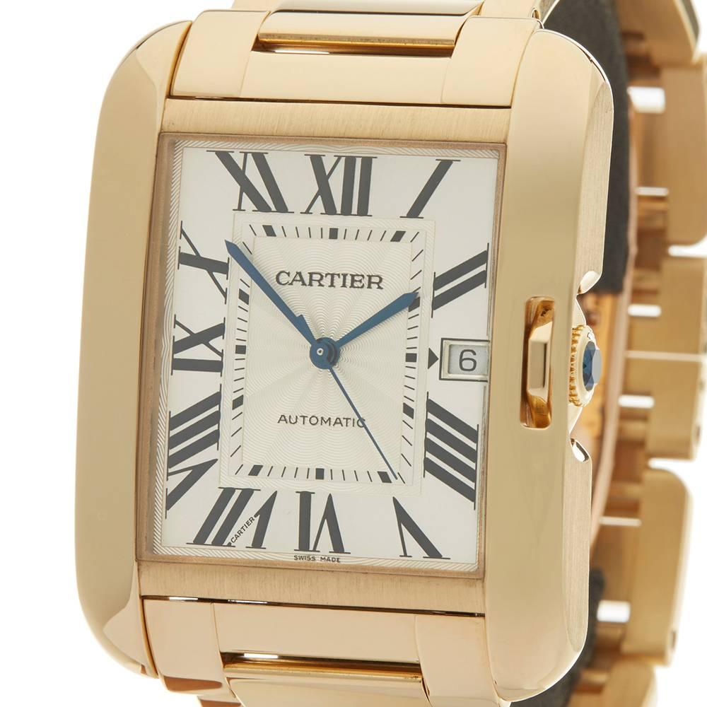 Cartier Yellow Gold Tank Anglaise Automatic Wristwatch Ref W5310018, 2010s In Excellent Condition In Bishop's Stortford, Hertfordshire