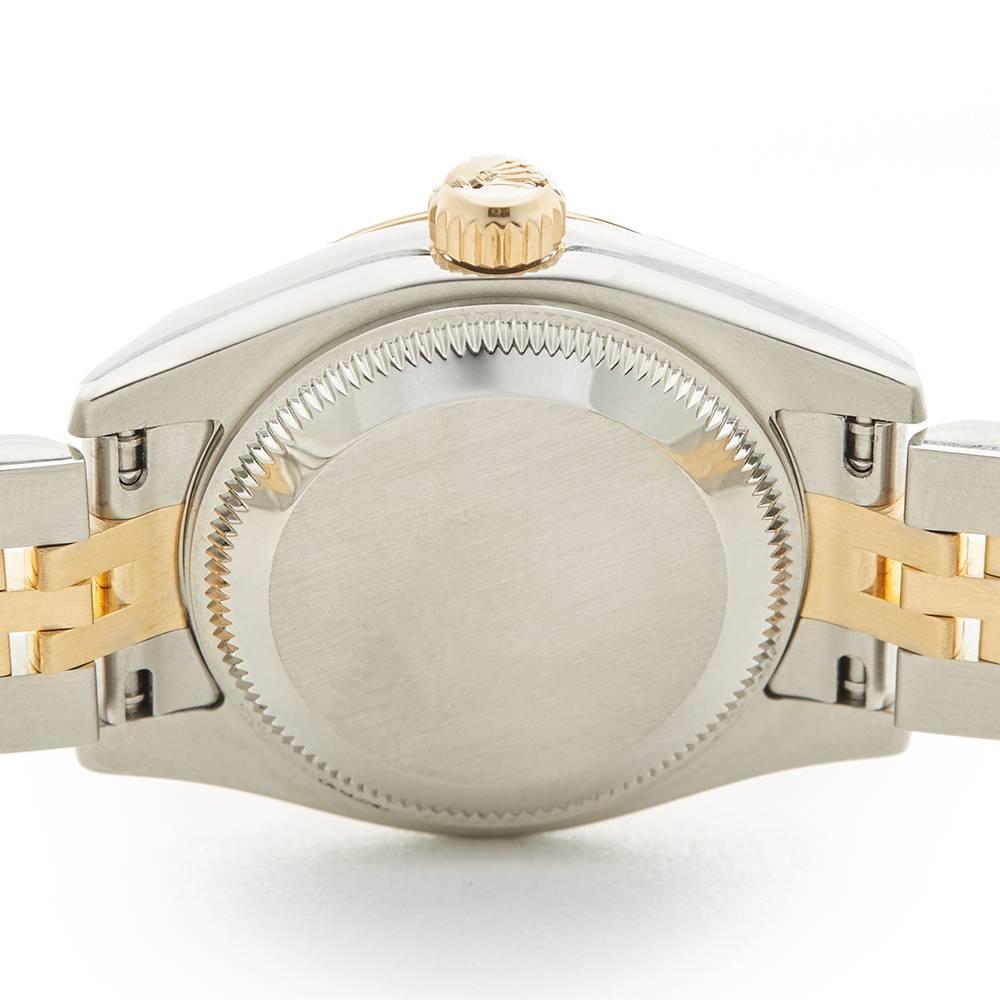 Rolex Ladies Yellow Gold Stainless Steel Datejust Automatic Wristwatch Ref W3985 4