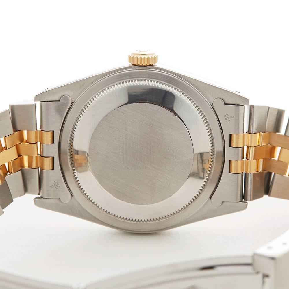 Rolex Yellow Gold Stainless Steel Datejust Automatic Wristwatch Ref 16233, 1991 4