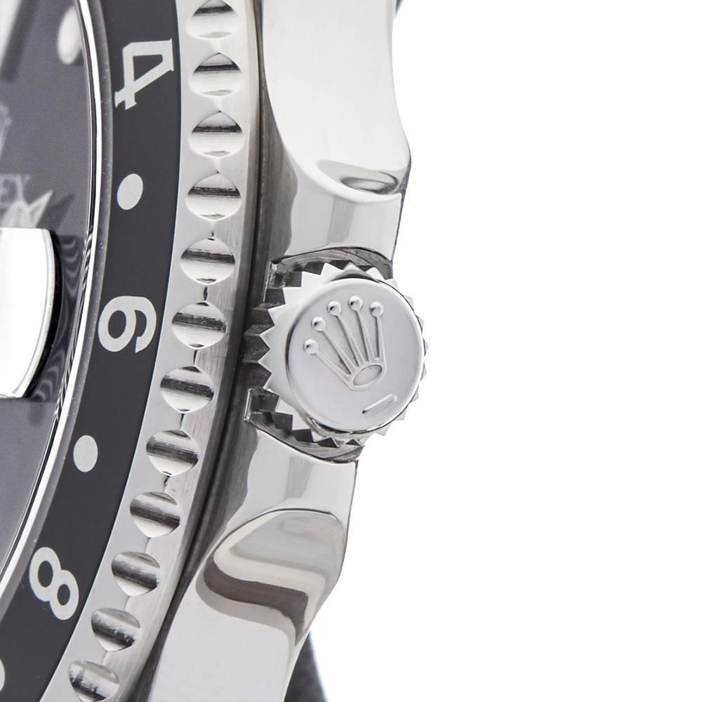 Men's Rolex Stainless Steel GMT-Master II Automatic Wristwatch Ref 16710, 2001