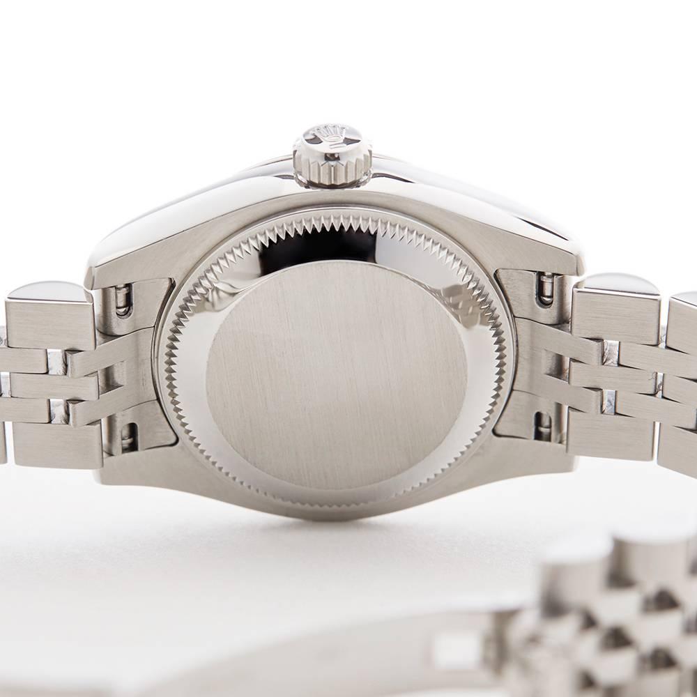 Rolex Ladies White Gold Stainless Steel Datejust Automatic Wristwatch, 2011 4