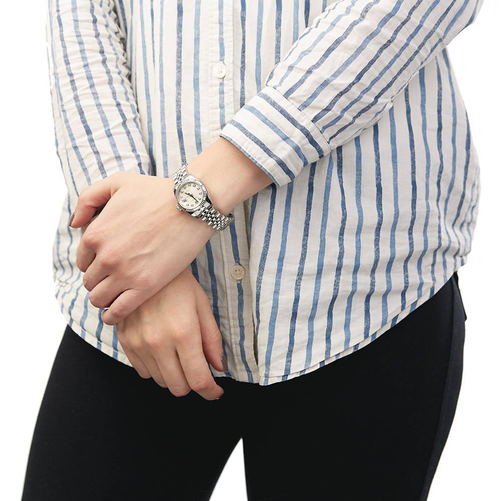 Rolex Ladies White Gold Stainless Steel Datejust Automatic Wristwatch, 2011 6