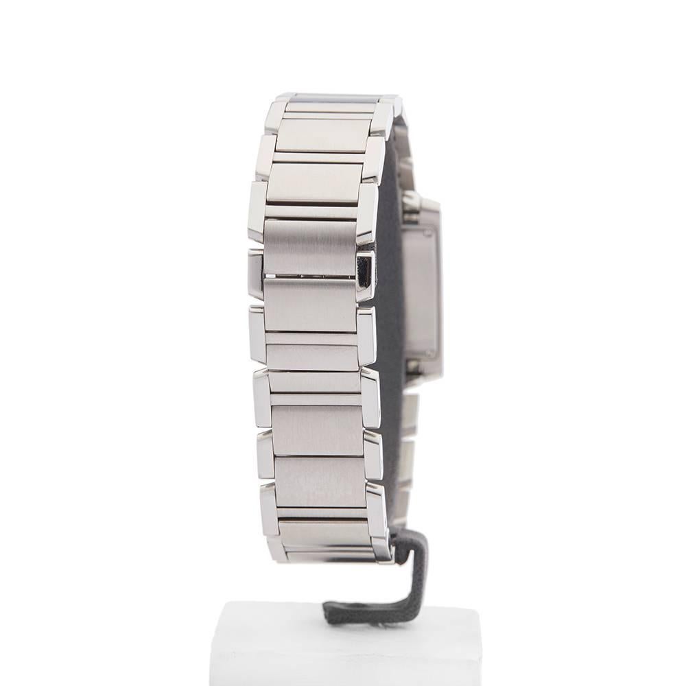 Cartier Ladies Stainless Steel Tank Francaise Quartz Wristwatch Ref 2465, 2009 3