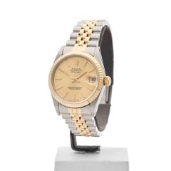 Rolex Ladies Yellow Gold Stainless Steel Datejust Automatic Wristwatch