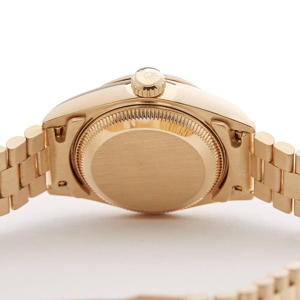 Rolex Ladies Yellow Gold Datejust Automatic Wristwatch Ref 69178, 1994 4
