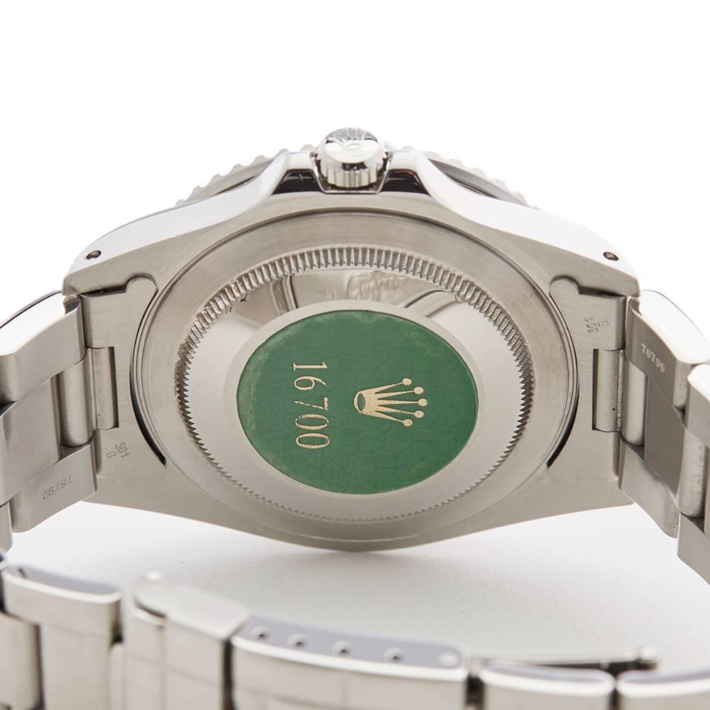Rolex Stainless Steel GMT Master Automatic Wristwatch Ref 16700, 1997 5
