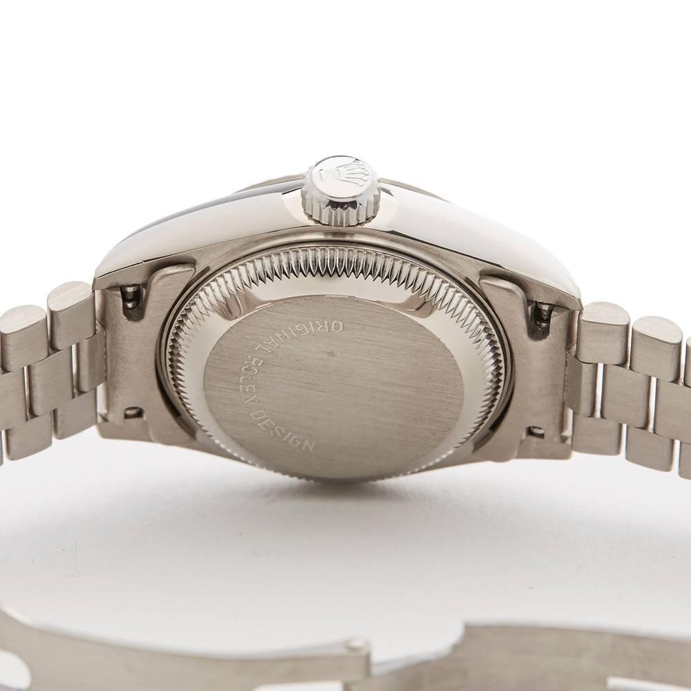 Rolex Ladies White Gold Datejust Automatic Wristwatch Ref 69179, 1990 4