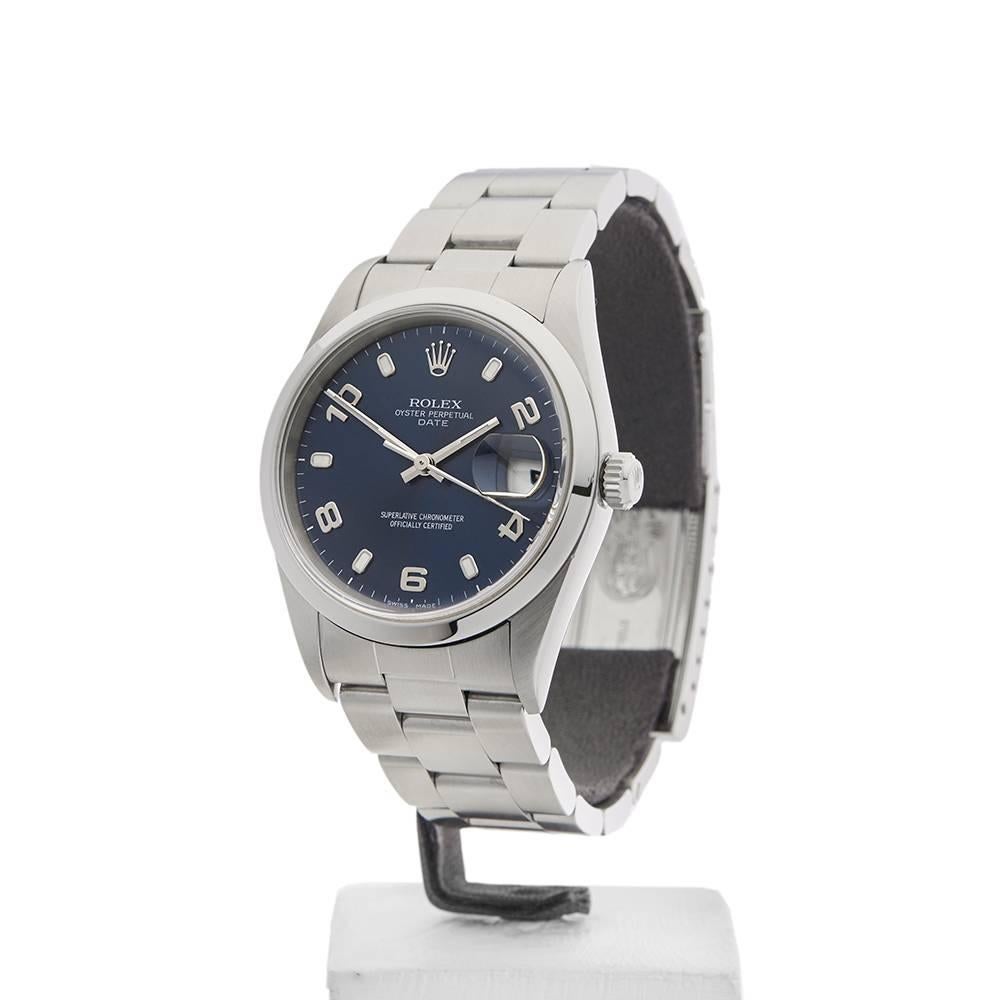 Ref: W4091
Model Number: 15200
Serial Number: K39****
Condition: 9 - Excellent Condition
Age: 2001
Case Diameter: 34 mm
Case size: 34mm
Box and Papers: Box And Manuals
Movement: Automatic
Case: Stainless Steel
Dial: Navy
Bracelet: Stainless Steel