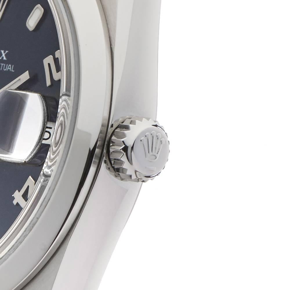Women's or Men's Rolex Stainless Steel Oyster Perpetual Date Automatic Wristwatch Ref 15200, 2001
