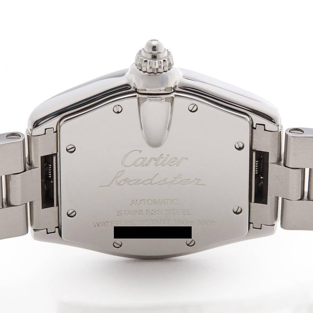 Cartier Stainless Steel Roadster Automatic Wristwatch Ref 2510, 2010s 4