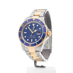 Rolex Yellow Gold Stainless Steel Submariner Automatic Wristwatch, 2005