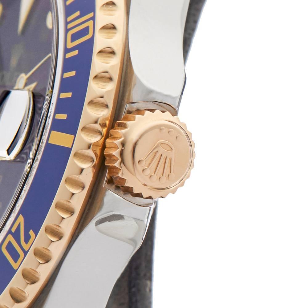 Men's Rolex Yellow Gold Stainless Steel Submariner Automatic Wristwatch, 2005