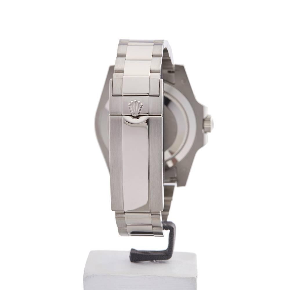 Men's Rolex White Gold Submariner Smurf Automatic Wristwatch Ref 116619LB, 2016