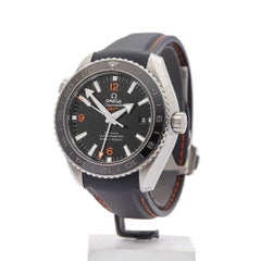 Omega Stainless Steel Seamaster Planet Ocean GMT Automatic Wristwatch