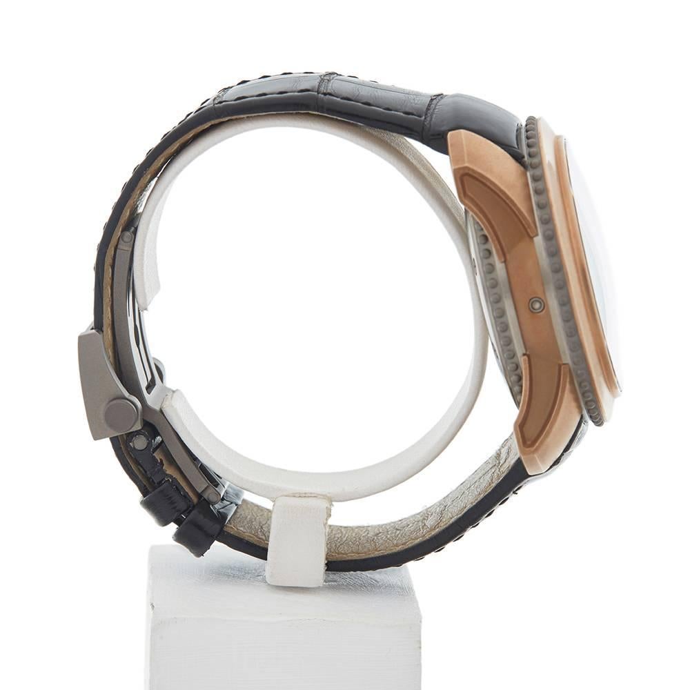 Gerald Genta Gefica Bi-Retro Safari Titanium Bronze Automatic Wristwatch, 2000s In Excellent Condition In Bishop's Stortford, Hertfordshire