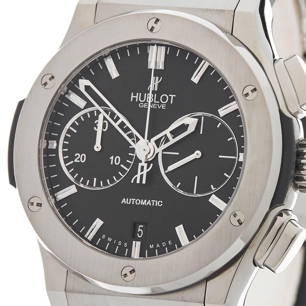 Hublot Titanium Classic Fusion Chronograph Automatic Wristwatch, 2016 In Excellent Condition In Bishop's Stortford, Hertfordshire